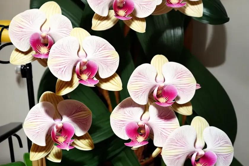 Phalaenopsis schilleriana (moth orchid)