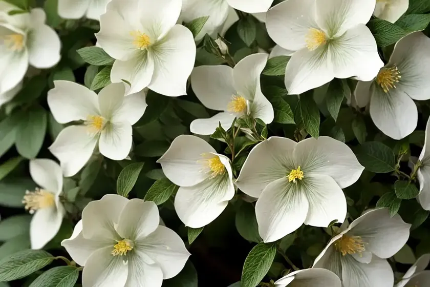 Philadelphus coronarius ‘variegatus’ (variegated mock orange) — photo 3
