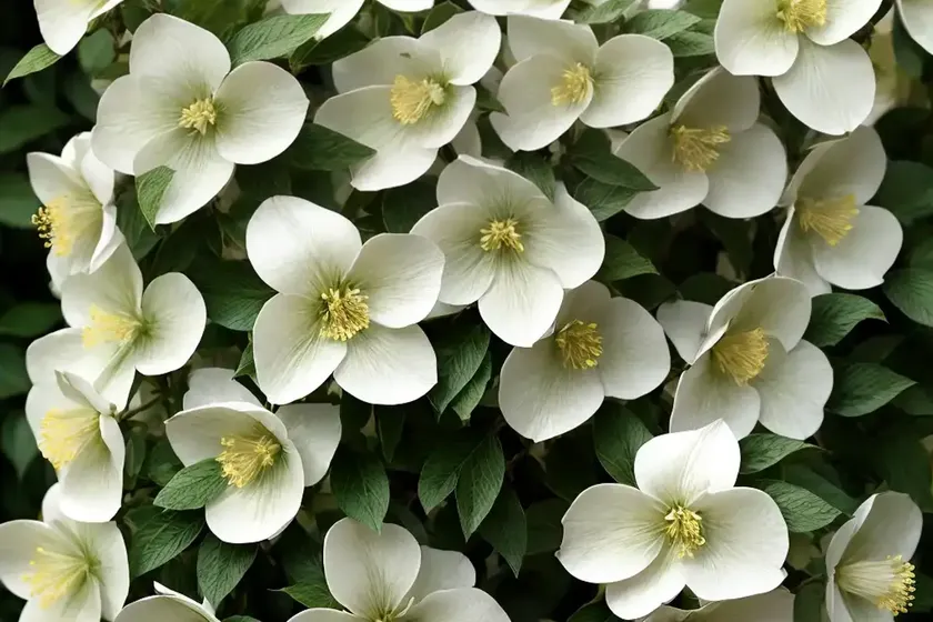 Philadelphus coronarius ‘variegatus’ (variegated mock orange)