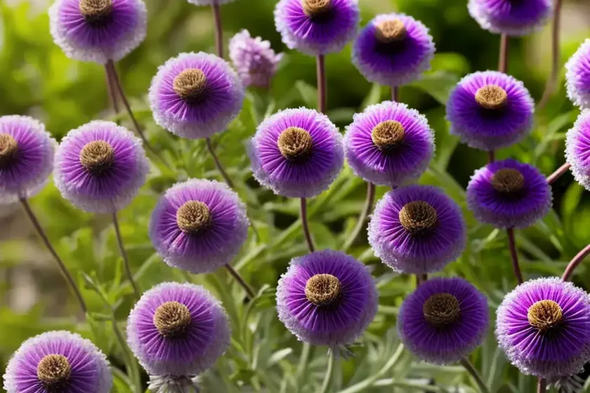 Pincushion flower (scabiosa atropurpurea)