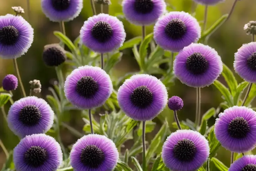 Pincushion flower (scabiosa atropurpurea ‘beaujolais bonnets’) — photo 2