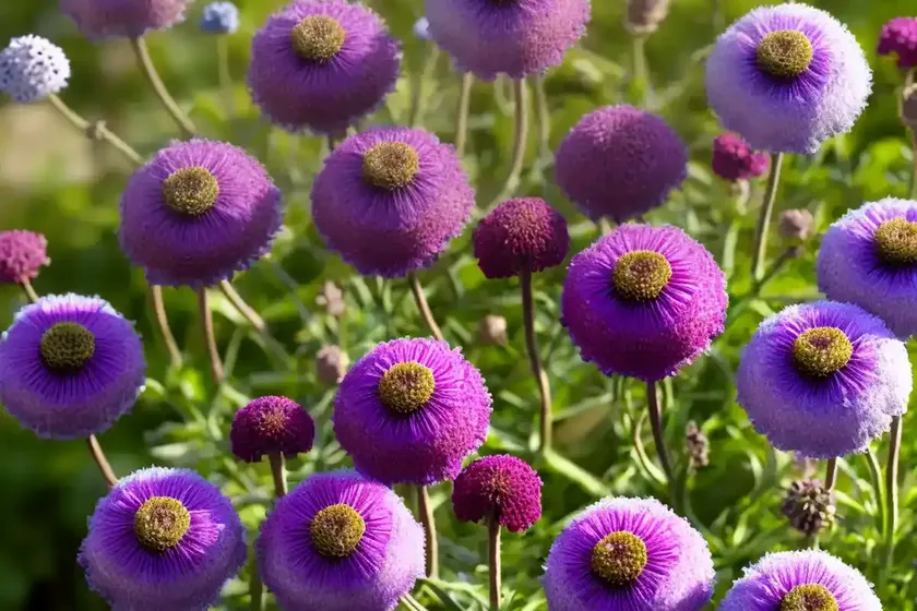 Pincushion flower (scabiosa atropurpurea ‘beaujolais bonnets’) — photo 3