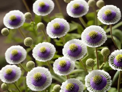 Pincushion Flower (Scabiosa ‘Fama White’)