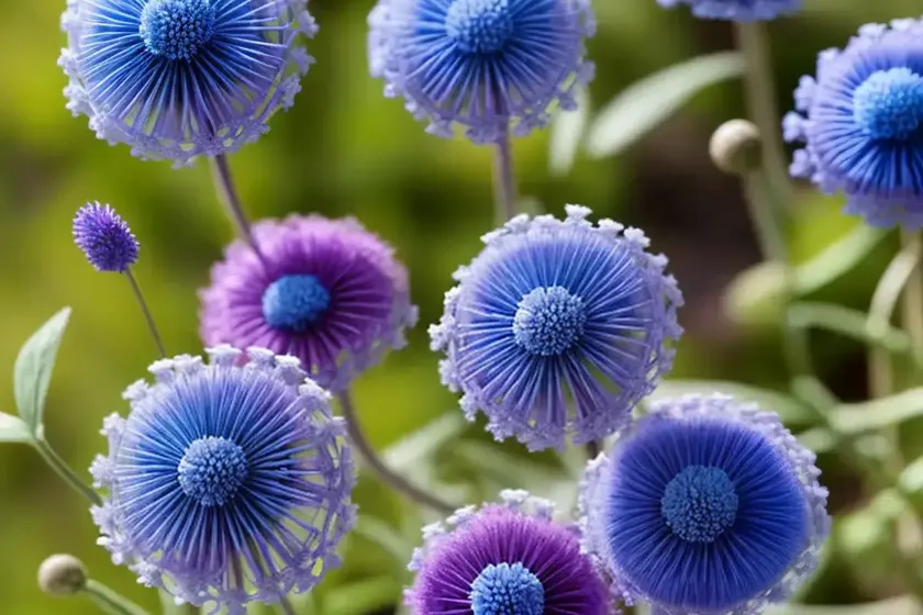 Pincushion flower (scabiosa japonica ‘blue diamonds’) — photo 3