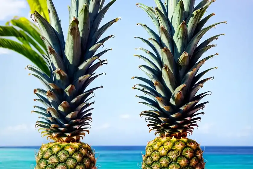 Pineapple plant (ananas comosus)