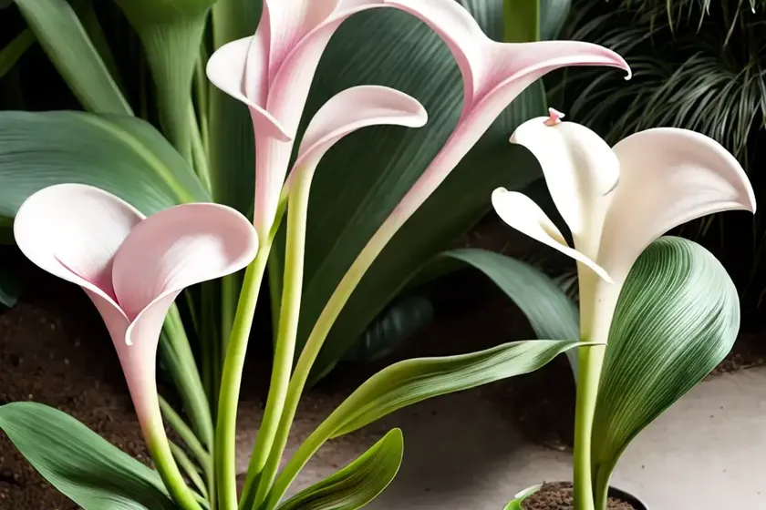 Pink arum lily (zantedeschia rehmannii) — photo 2