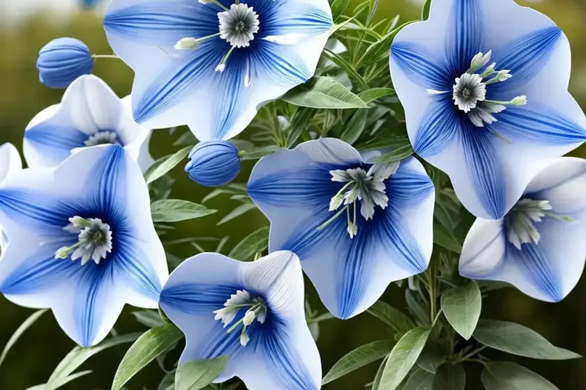 Platycodon grandiflorus ‘astra double blue’ (balloon flower) — photo 3