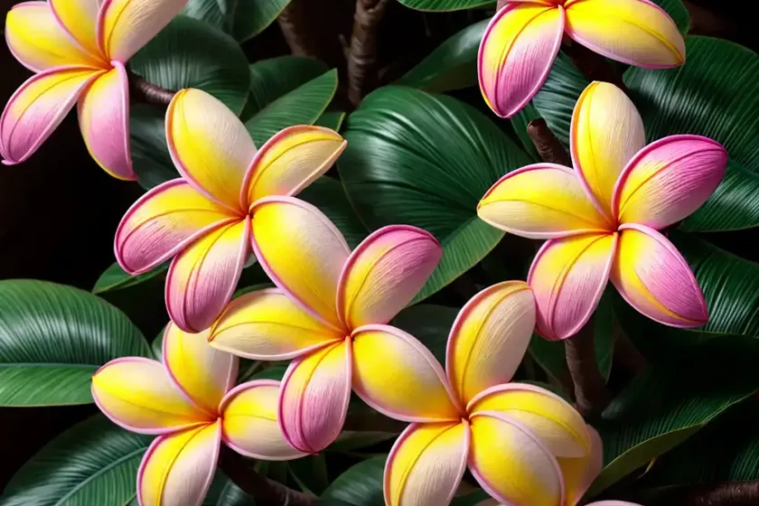 Plumeria rubra ‘intense rainbow’ (frangipani) — photo 2