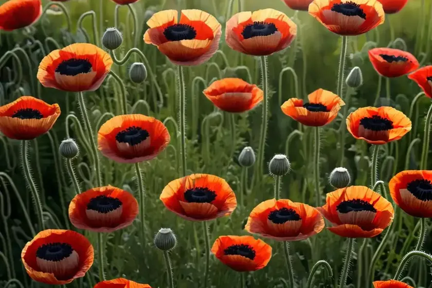 Poppy pinnatifldum (papaver pinnatifidum)