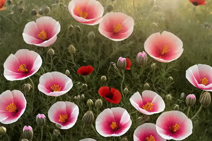 Prairie poppy mallow (callirhoe alcaeoides)