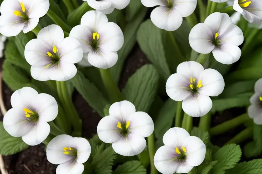 Primula denticulata var. alba (drumstick primula) — photo 2