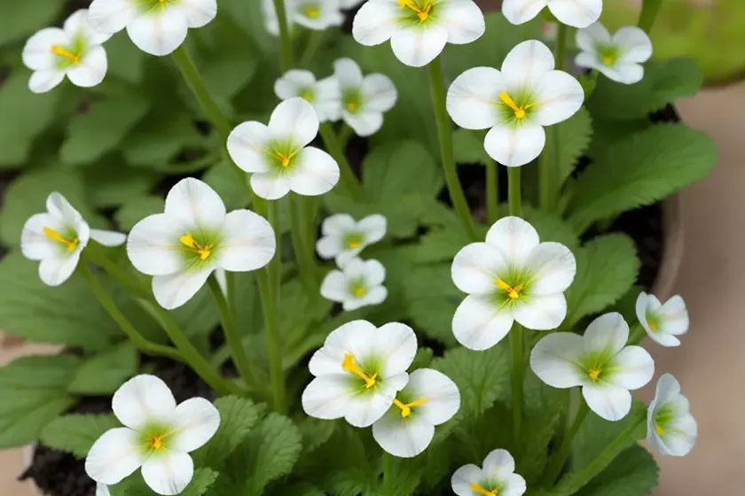 Primula kisoana var. alba (hardy primrose) — photo 2
