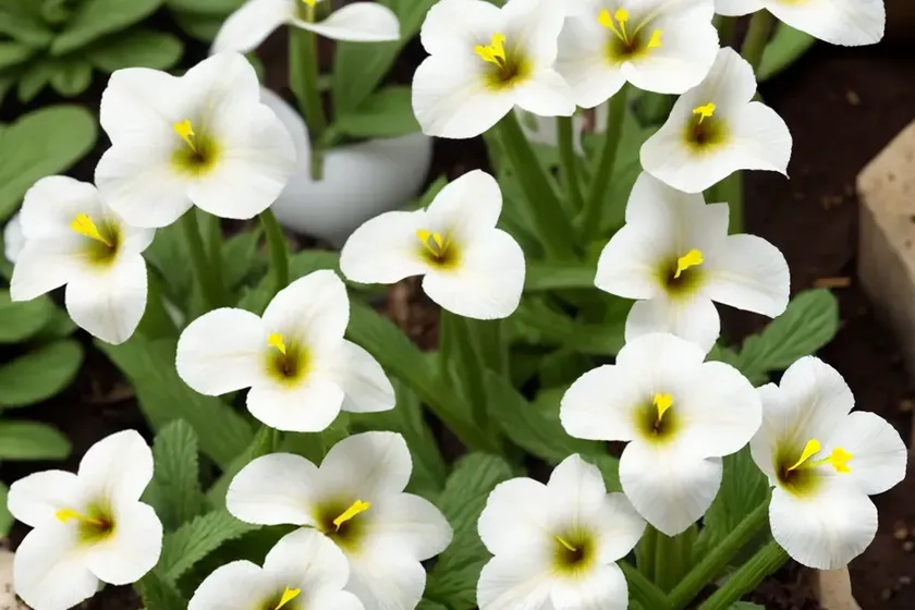 Primula kisoana var. alba (hardy primrose) — photo 3