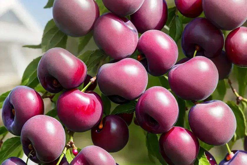 Prunus cerasifera ‘krauter vesuvius’ (cherry plum) — photo 2