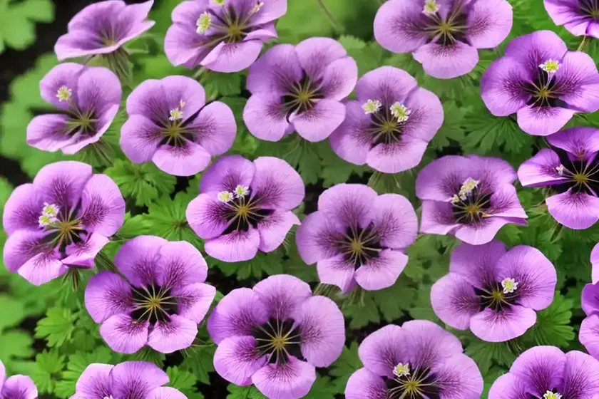 Purple cranesbill (geranium purpureum)