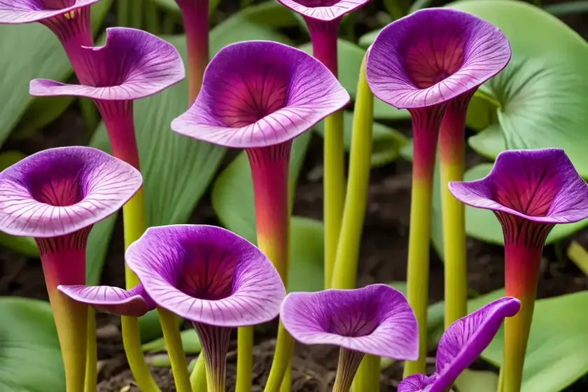 Purple trumpetleaf (sarracenia leucophylla) — photo 3