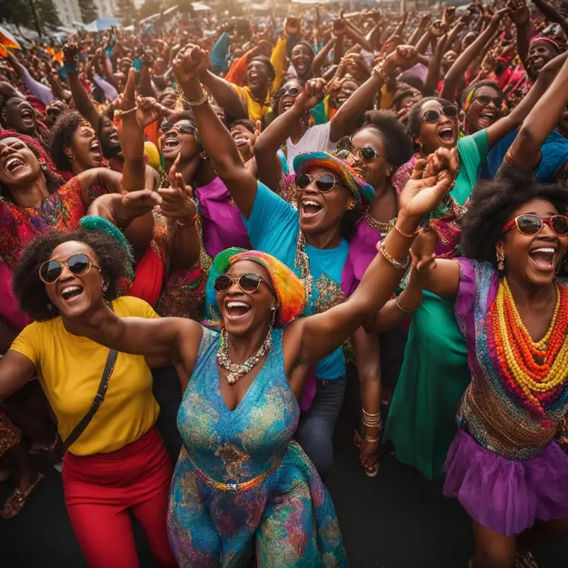 Rainbow-themed flash mob image