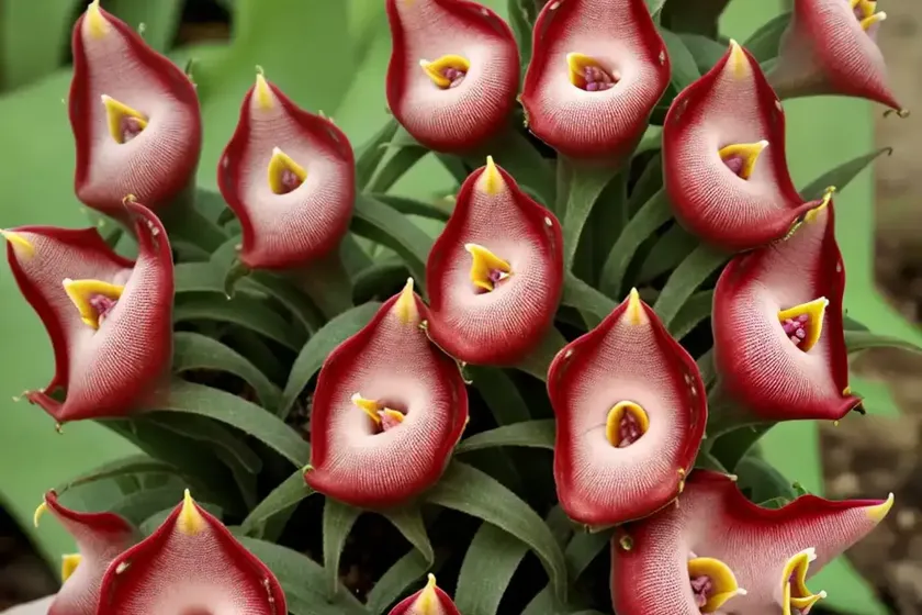 Red dragon flower (huernia schneideriana) — photo 2