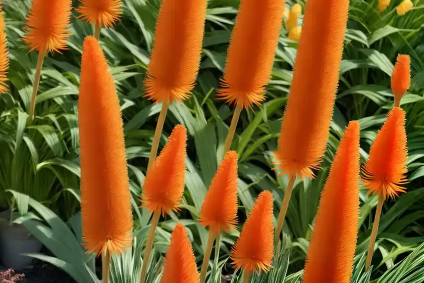 Red-hot poker (kniphofia uvaria ‘echo mango’) — photo 2