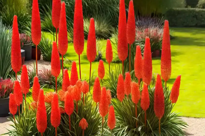 Red hot pokers (kniphofia) — photo 3