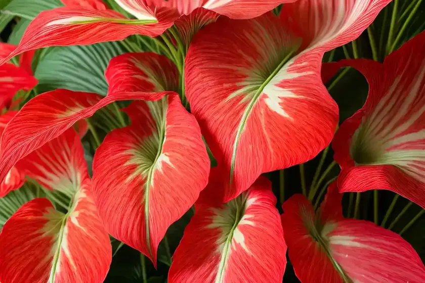 Red ruffles caladium (caladium bicolor ‘florida red ruffles’) — photo 2