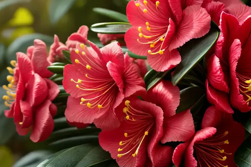 Rhododendron (rhododendron ‘henry’s red’) — photo 2