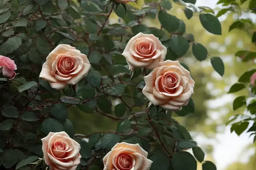 Rosa america (climbing rose) — photo 2