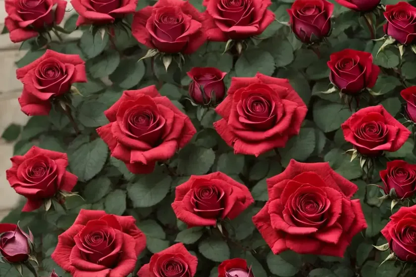 Rosa gallica var. officinalis (old red damask rose) — photo 2