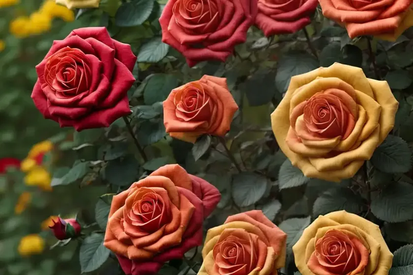 Rosa ketchup & mustard (floribunda rose) — photo 3