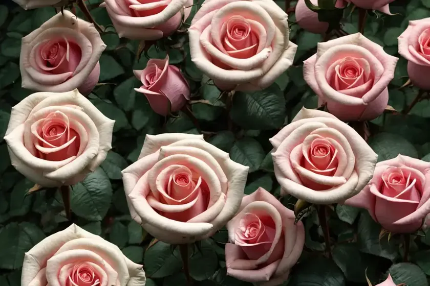 Rosa ‘queen o’ the lakes’ (hybrid tea rose)