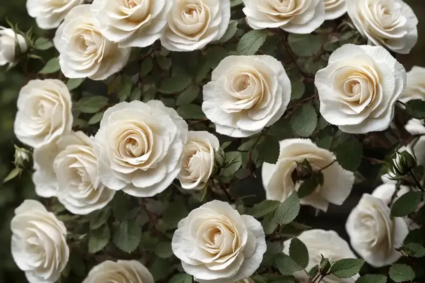 Rosa ‘rambling rector’ (rambling rose) — photo 3