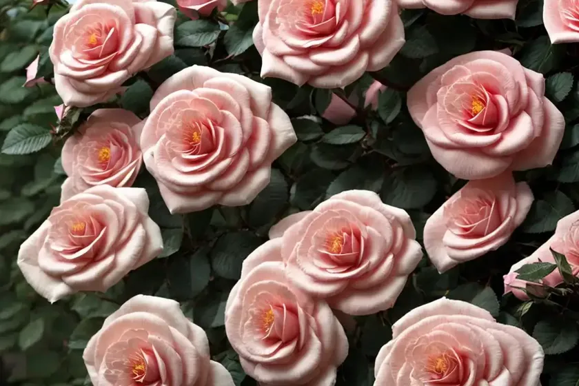 Rosa tickled pink (floribunda rose)