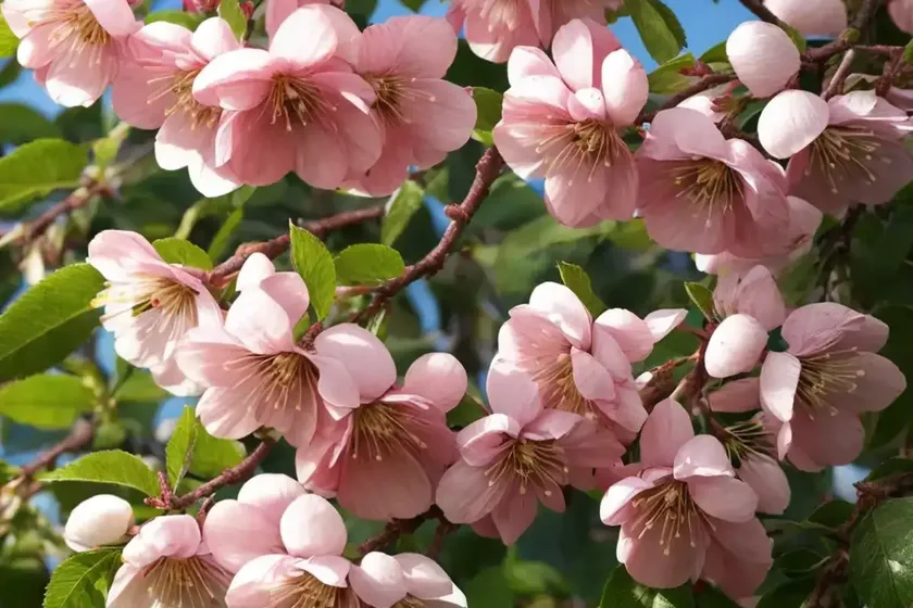 Rosebud cherry (prunus subhirtella)