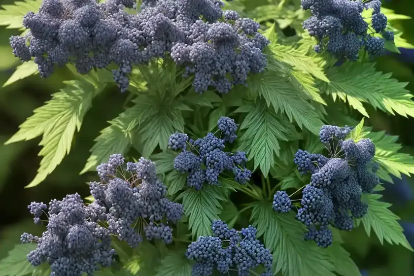 Sambucus nigra subsp. caerulea (blue elderberry)