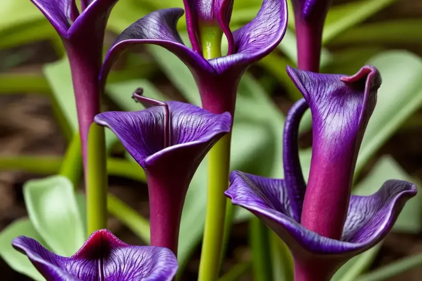 Sarracenia purpurea subsp. venosa (purple pitcher plant)