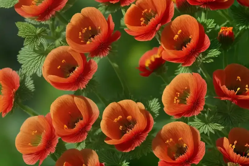 Scarlet avens (geum coccineum) — photo 3
