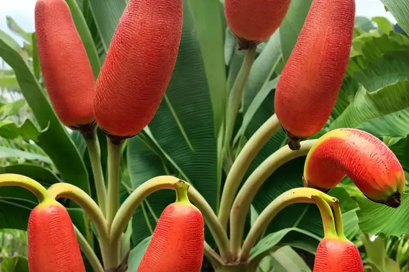 Scarlet banana (musa coccinea) — photo 3