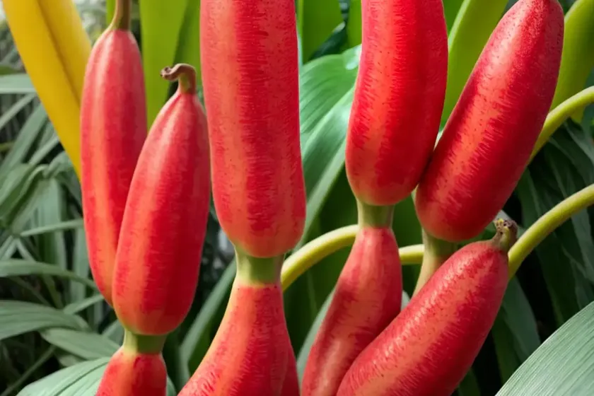 Scarlet banana (musa coccinea)