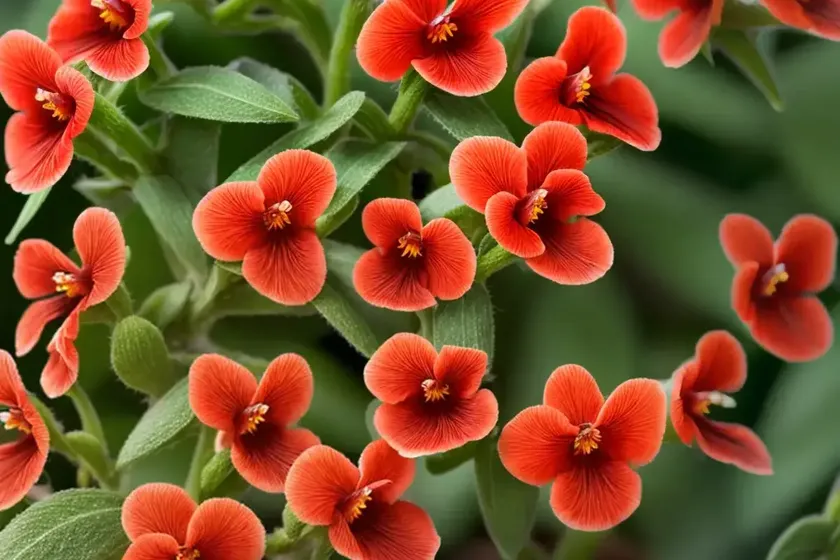 Scarlet monkey flower (mimulus cardinalis) — photo 3