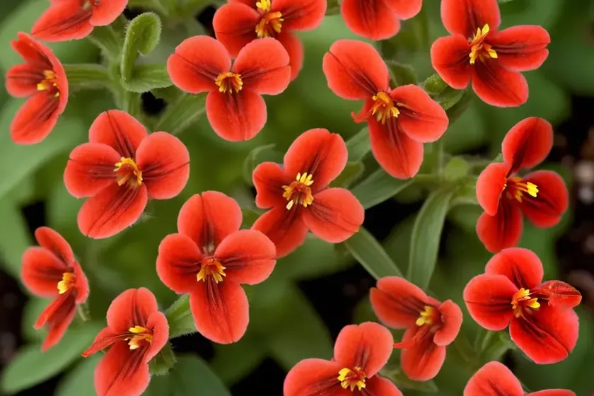 Scarlet monkeyflower (mimulus cardinalis) — photo 3