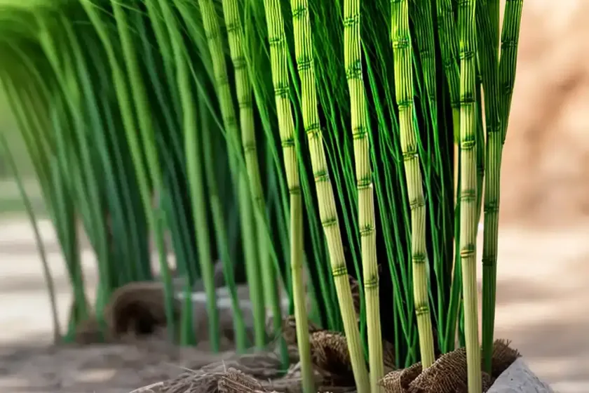 Scouringrush horsetail (equisetum hyemale)