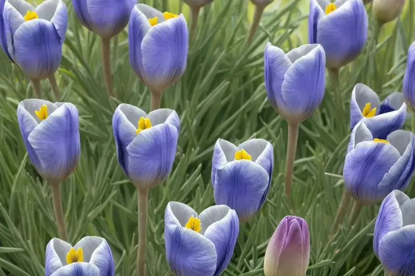 Showy prairie gentian (eustoma grandiflorum)