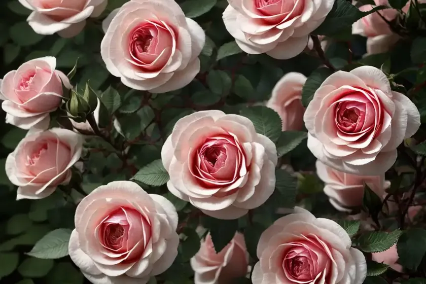 Shrub rose (rosa ‘radyod’ blushing knockout)