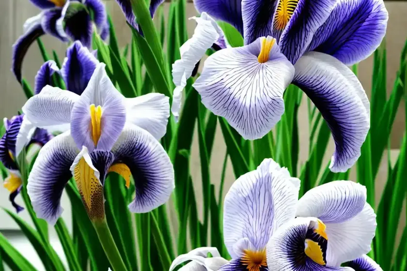 Siberian iris (iris ‘white swirl’) — photo 2
