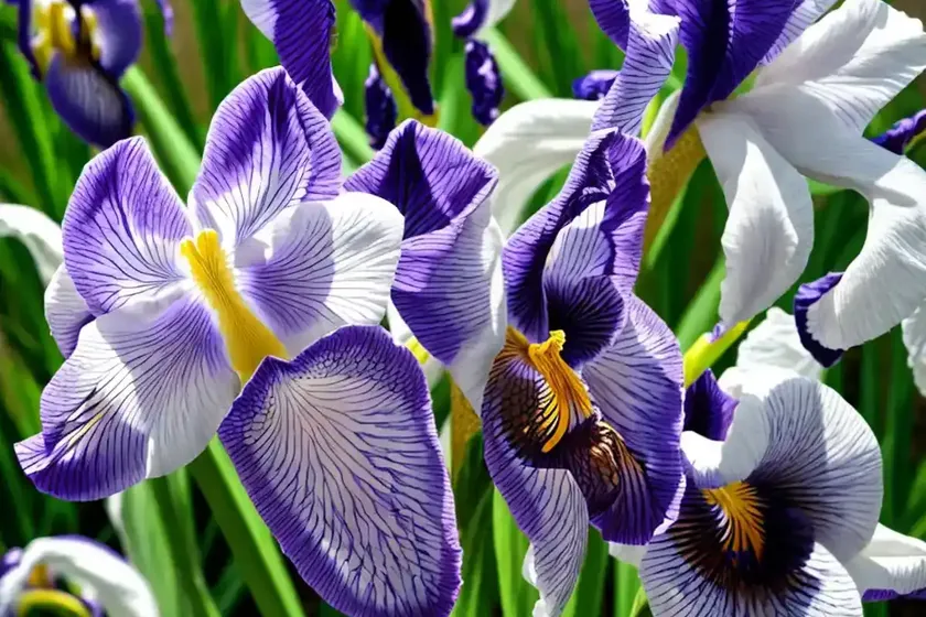 Siberian iris (iris ‘white swirl’) — photo 3