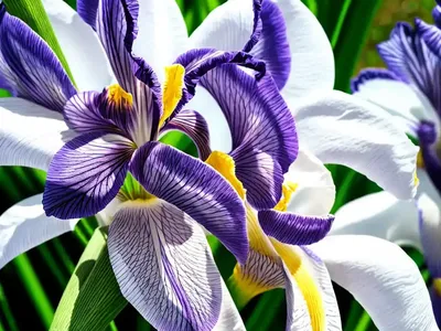 Siberian Iris (Iris ‘White Swirl’)