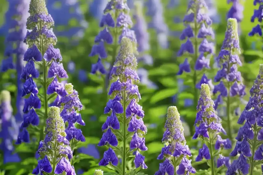 Siberian larkspur (delphinium grandiflorum)