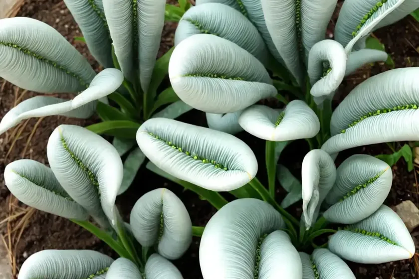 Silver ruffles plant (cotyledon undulata haw.)