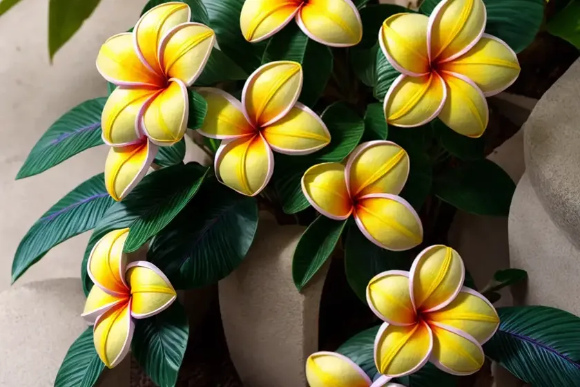 Singapore graveyard flower (plumeria obtusa) — photo 3