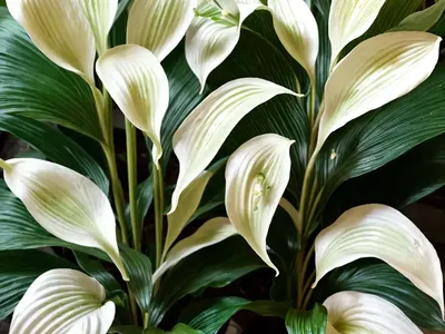 Spathiphyllum Hybrid (Variegated Peace Lily ‘domino’)